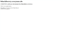 Desktop Screenshot of blackberry.cosynus.de