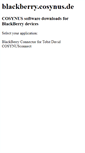 Mobile Screenshot of blackberry.cosynus.de